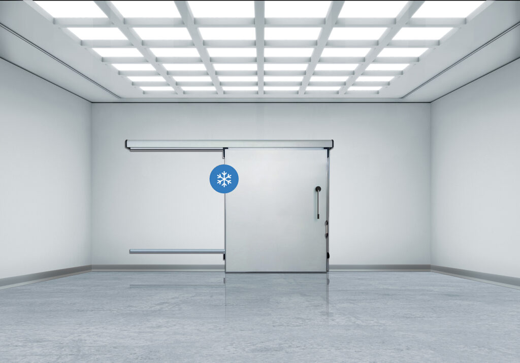 industriële koelcel vriescel schuifdeur